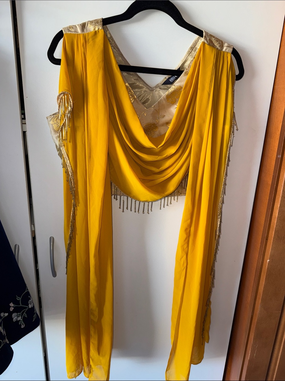 Maya Gold Floral and Mustard Panel Top